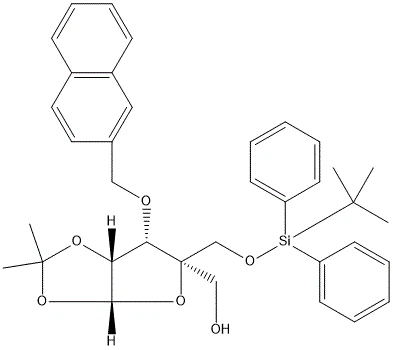 CAS#956485-08-8|(3AR, 5R, 6S, 6AR) -5-{[(tert-butyldiphenylosilil) Oxy] metyl} -2,2-dimetylo-6-[(naftalen-2-lilo) metoksy] -Tetrahydro-2H-furo [2,3-d] [1,3] dioxol-5-is] metanol